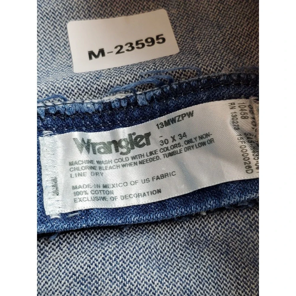 Wrangler Men Jeans 30X34 Blue Denim 13MW Cowboy Cut Original Fit 34